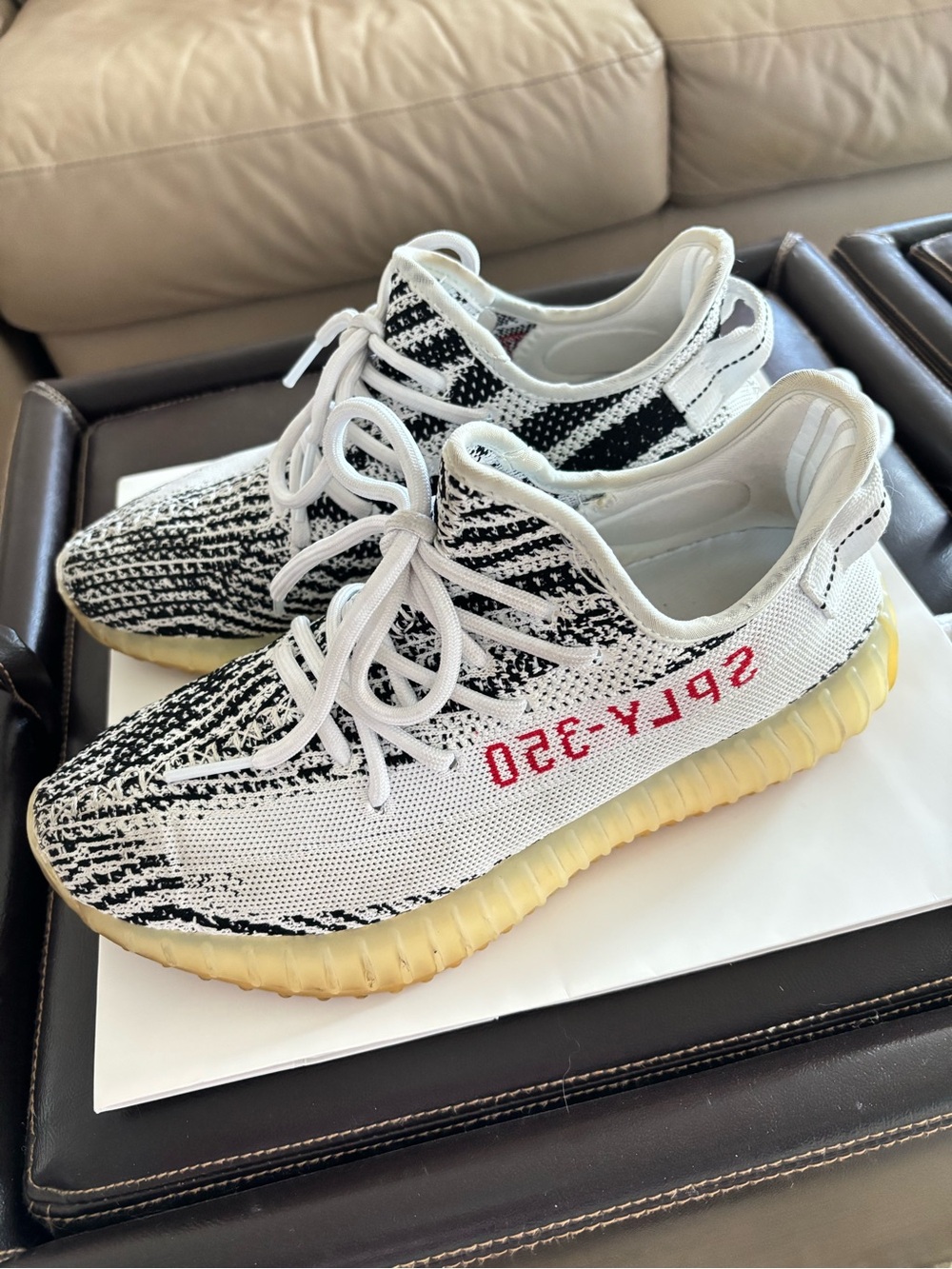 Adidas Yeezy Boost 350 Zebra. Unisex sneakers.